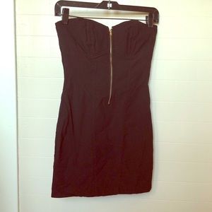 Black strapless dress